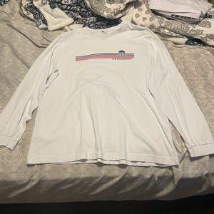 2/$10 | AHEAD | White Long Sleeve T-shirt with the Greenbrier logo